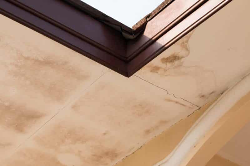 water rot damaged ceiling